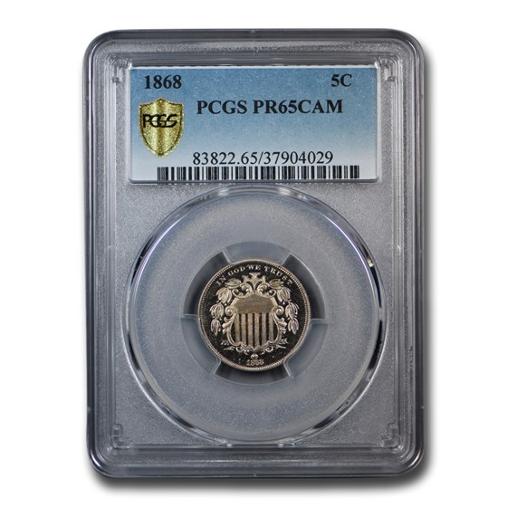 1868 Shield Nickel PR-65 Cameo PCGS 1868 Shield Nickel PR-65 Cameo PCGS